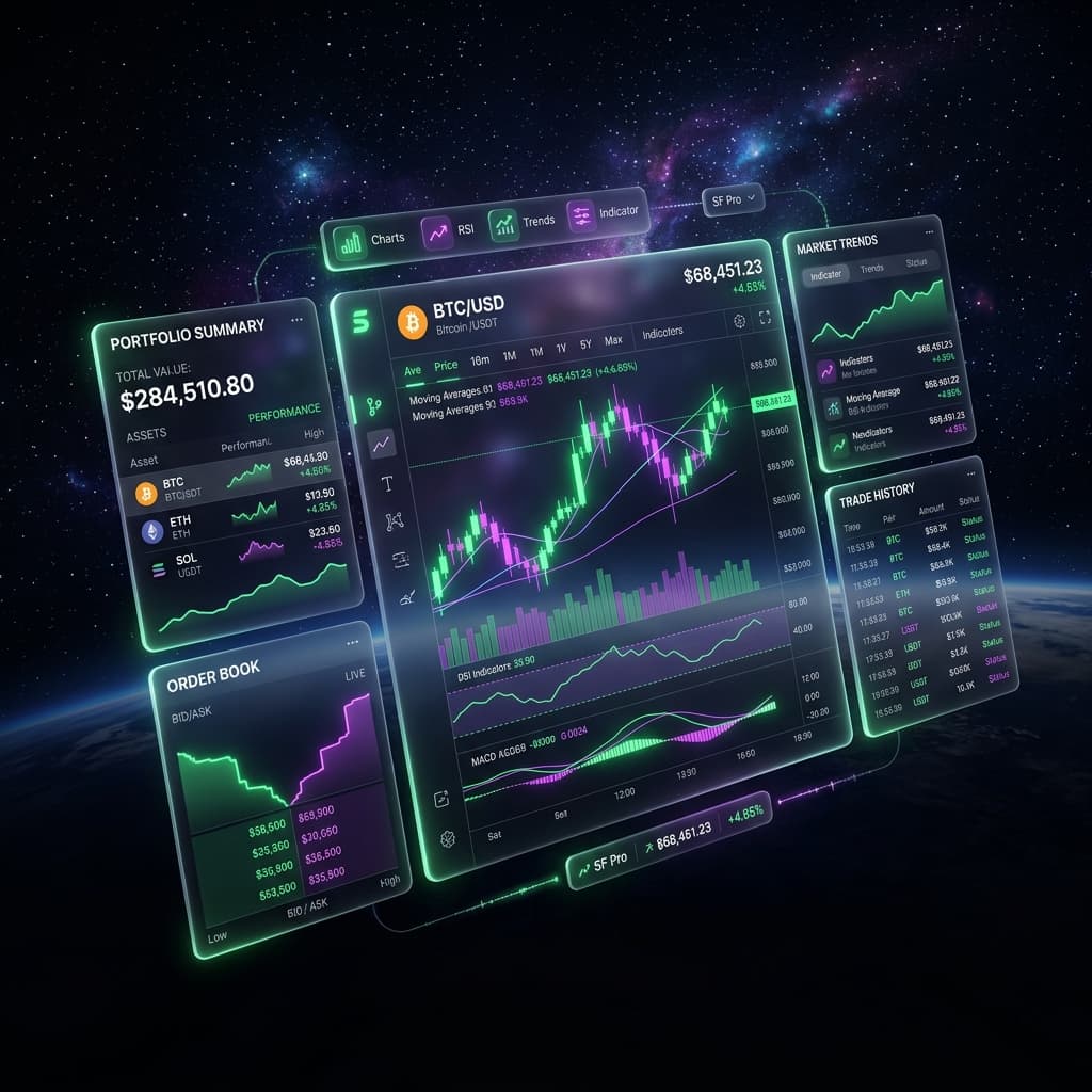 Premium trading analytics dashboard
